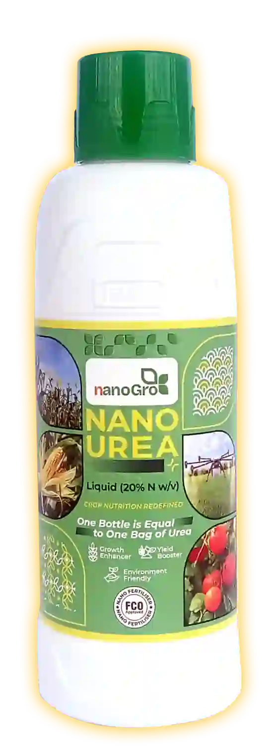 nanoGro NANO UREA — 20% nitrogen by weight per volume, top dressing, FCO approved nano fertiliser